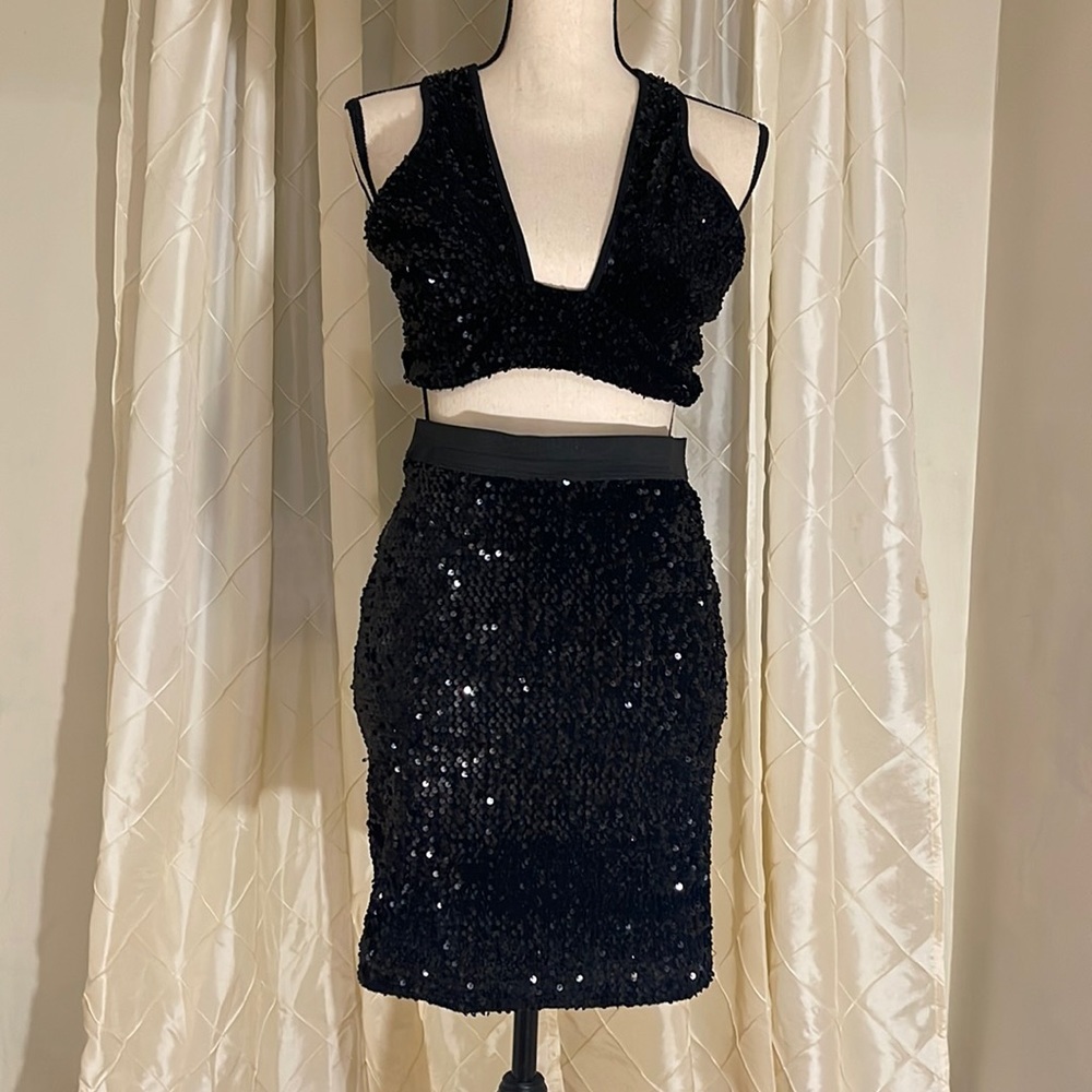 Sequin Set - crop top and skirt